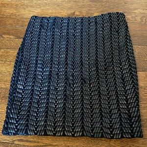 Guess Weaved Vegan Leather Stretch Skirt